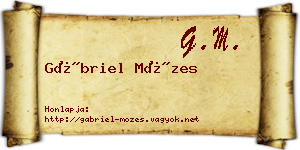 Gábriel Mózes névjegykártya